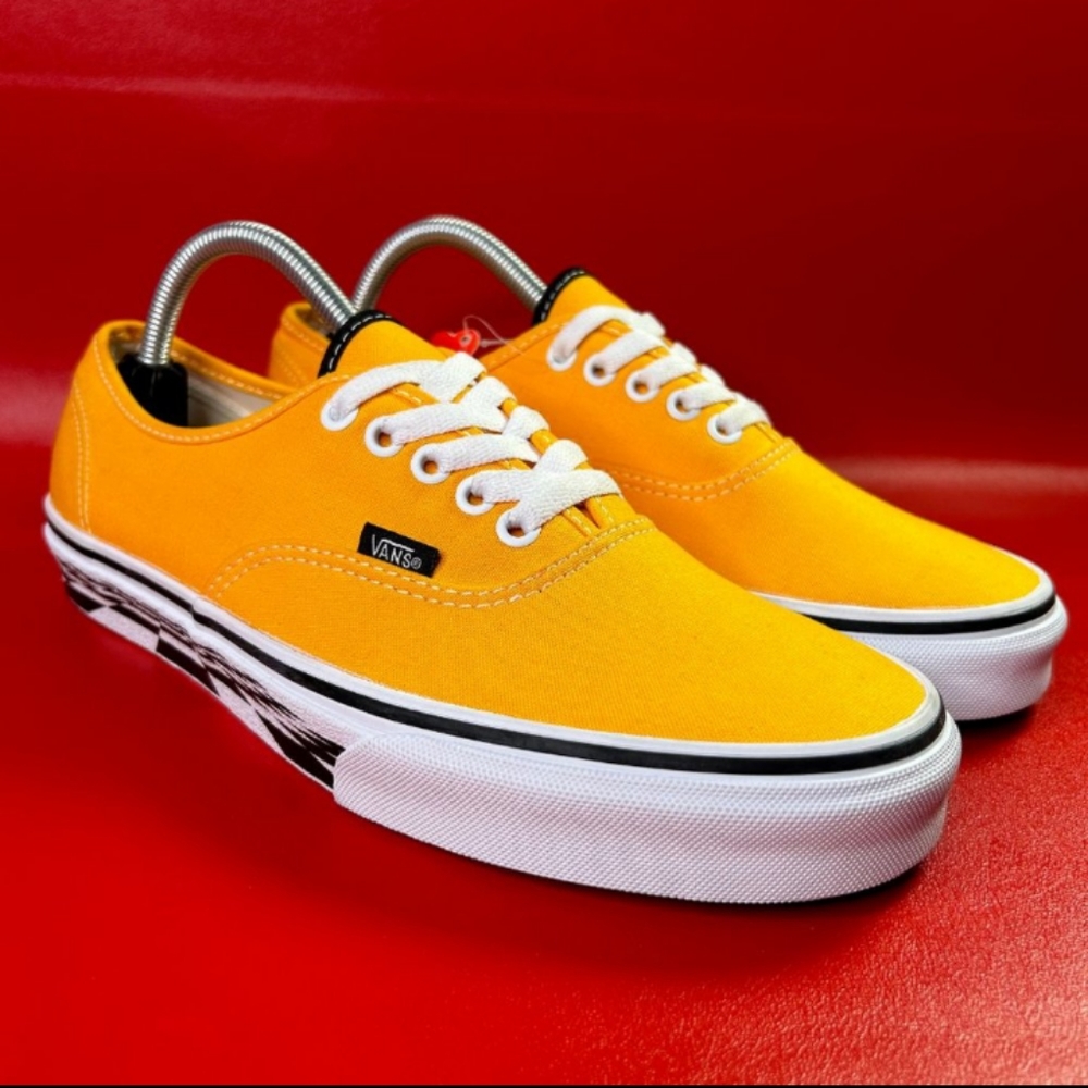 🆕 Vans | Authentic Unisex Sneakers in Sunflower Yellow & Checker Mens Size 10.5